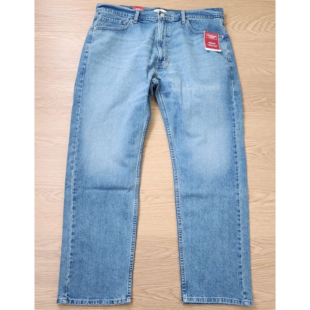 Levi Strauss Signature Jean Mens 38x30 Regular Comfort Flex Blue Denim Pants NEW